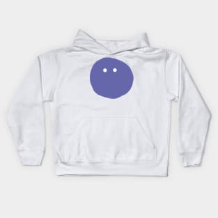 Very Peri Periwinkle Blue Minimal Mysterious Face Color of the Year 2022 Kids Hoodie